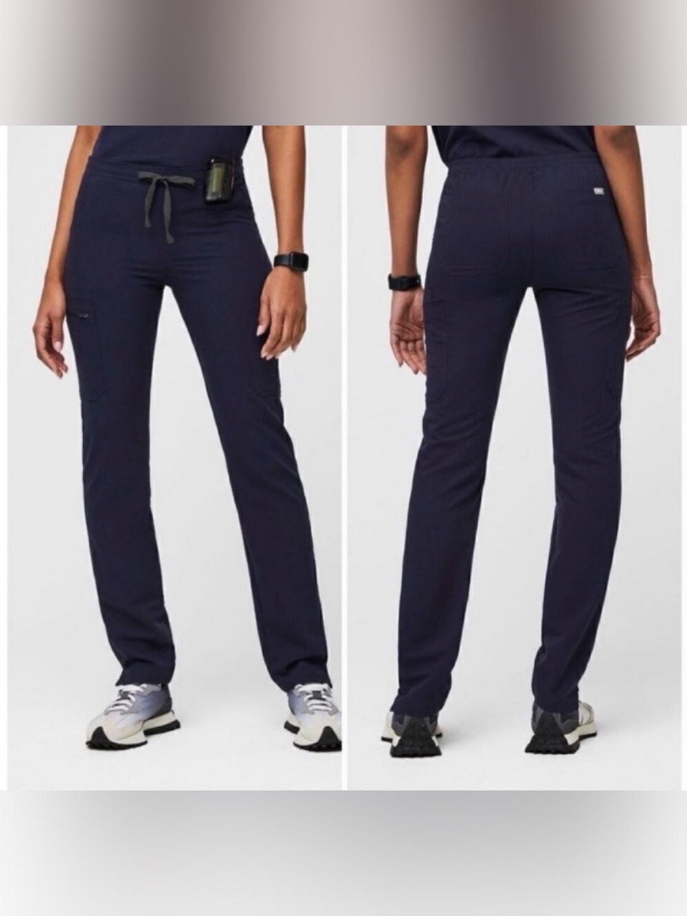 FIGS Yola Navy Elastic Waist Skinny Scrub Pants XS-Petite - excellent condition